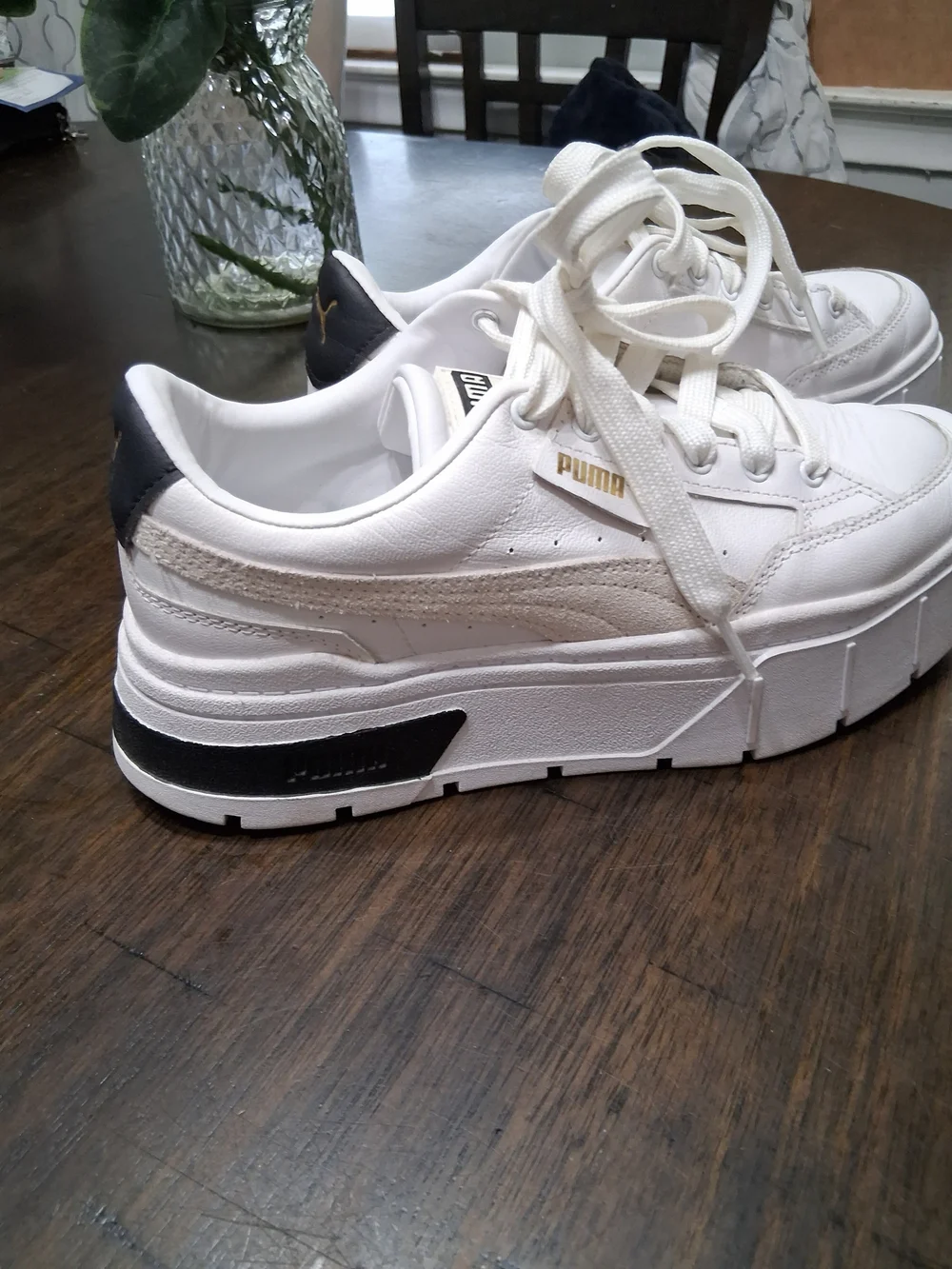 PUMA White Platform Sneakers